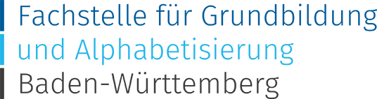 Logo der Fachstelle für Grundbildung und Alphabetisierung Baden-Württemberg